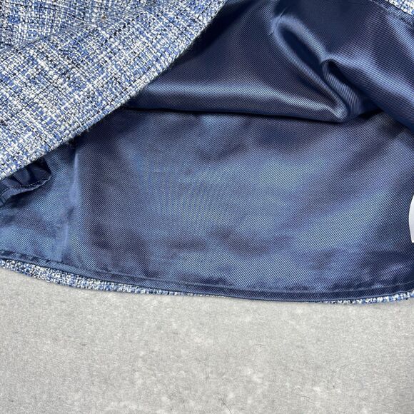 Anthropologie Maeve Skirt Womens Size 8 Blue Plaid Tweed A-Line Mini Skirt - Picture 7 of 10